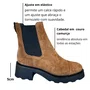 Bota Carrano Feminina Cano Curto Saddle Couro Camurça
