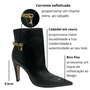 Bota Carrano Feminina Salto Fino Preta Couro