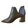 Bota Carrano Feminina Salto Wave Marrom Couro