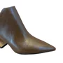 Bota Carrano Feminina Salto Wave Marrom Couro