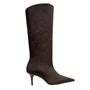 Bota Carrano Feminina Unique Cano Longo Pelo Marrom Dark Brown