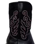 Bota Carrano Feminina Western Bordado Black Smooth Couro