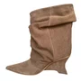Bota Cecconallo Feminina Slouchy Pecan Couro Camurça