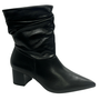 Bota Cecconello Feminina Slouchy Cano Baixo Preto