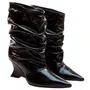 Bota Cecconello Feminina Slouchy Preta Couro