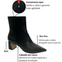 Bota Cecconello Feminino Cano Curto Preto Couro