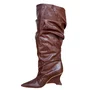 Bota Cecconello Slouchy Feminina Cognac Couro 