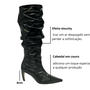 Bota Cecconelo Feminina Cano Longo Preta Couro