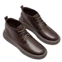 Bota Democrata Grid Masculina Grid Café Tabaco Couro 
