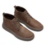 Bota Democrata Grid Masculina Grid Castanho Tabaco Couro 