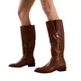 Bota Jorge Bischoff Feminina Cano Alto Marrom Couro