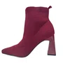 Bota Jorge Bischoff Feminina Cano Baixo Vinho Knit