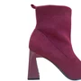 Bota Jorge Bischoff Feminina Cano Baixo Vinho Knit