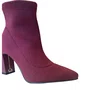 Bota Jorge Bischoff Feminina Cano Baixo Vinho Knit