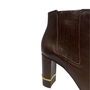 Bota Jorge Bischoff Feminina Salto Alto Marrom Couro