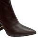 Bota Jorge Bischoff Feminina Salto Alto Marrom Couro