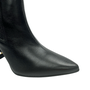 Bota Jorge Bischoff Feminina Salto Alto Preta Couro