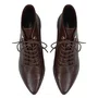 Bota Jorge Bischoff Feminina Salto Baixo Marrom Couro