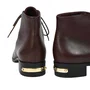 Bota Jorge Bischoff Feminina Salto Baixo Marrom Couro