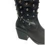 Bota Jorge Bischoff Feminina Western Tachas Preto Couro
