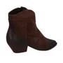 Bota Luiza Barcelos Western Feminina Marrom Couro Camurça