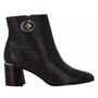 Bota Luz da Lua Feminina Cano Curto Couro Preta