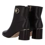 Bota Luz da Lua Feminina Cano Curto Couro Preta