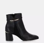 Bota Luz da Lua Feminina Cano Curto Preto Couro