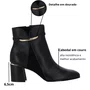 Bota Luz da Lua Feminina Cano Curto Preto Couro