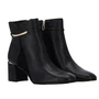 Bota Luz da Lua Feminina Cano Curto Preto Couro