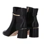 Bota Luz da Lua Feminina Cano Curto Preto Couro