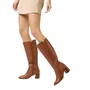 Bota Luz da Lua Feminina Cano Longo Ambar Couro