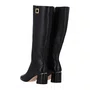 Bota Luz da Lua Feminina Cano Longo Preto Couro