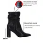 Bota Luz da Lua Feminina Cano Médio Preto Couro
