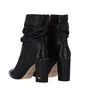 Bota Luz da Lua Feminina Cano Médio Preto Couro