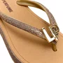 Chinelo Lança Perfume Feminino Flatform Brilhos Dourado