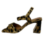Sandála Jorge Bischoff Feminina Onça Animal Print Couro 