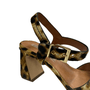 Sandála Jorge Bischoff Feminina Onça Animal Print Couro 