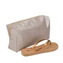 Kit Jorge Bischoff Chinelo Flat+ Necessaire Ouro