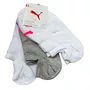 Kit Meia Puma 3 Pares Branco Cinza