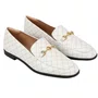 Loafer Jorge Bischoff Feminino Branco Off White Monograma Jb Couro