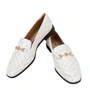 Loafer Jorge Bischoff Feminino Branco Off White Monograma Jb Couro