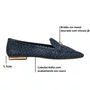 Loafer Jorge Bischoff Feminino Ráfia Azul Marinho Couro