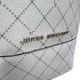 Mochila Jorge Bischoff Feminina Monograma Off White Natural - Média