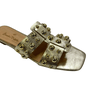 Rasteira Berti Maria Feminina Ouro Light Couro