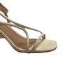 Sandália Berti Maria Feminina Salto Médio Off White Couro