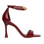 Sandália Carrano Feminina Glow Salto Fino Merlot Couro 