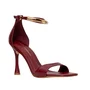 Sandália Carrano Feminina Glow Salto Fino Merlot Couro 