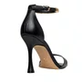 Sandália Carrano Feminina Glow Salto Fino Preto Couro 