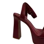 Sandália Carrano Feminina Plataforma Maxi Glam Merlot Couro